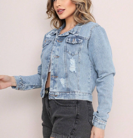 Jaqueta Jeans Denim Chic